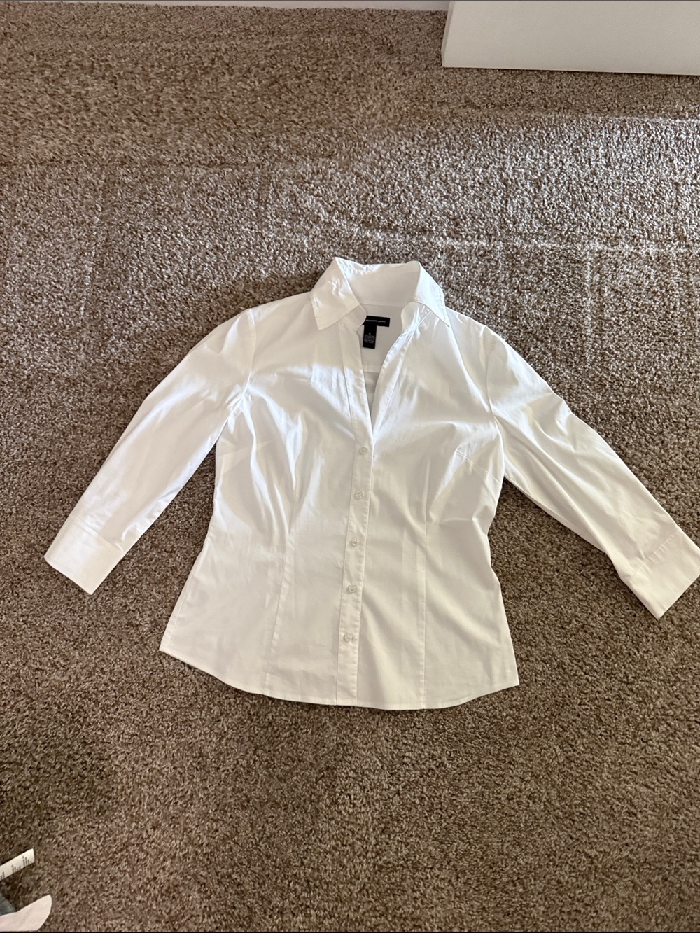INC International Concepts White Tailored Button-Down Shirt